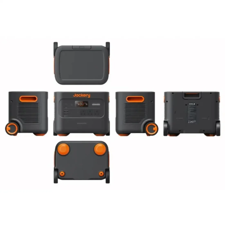 Multiple angles of the Jackery Explorer 2000 Plus Portable Power Station on a white background.