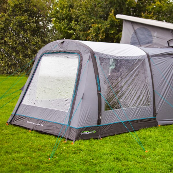 Outdoor Revolution Cayman Air T2 Driveaway Awning shown from front right