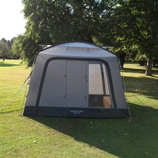 Outdoor Revolution Cayman Cuda FG Awning 180 240 shown in front of trees