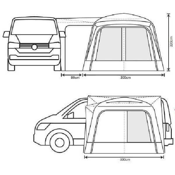 Outdoor Revolution Cayman DT Awning diagram