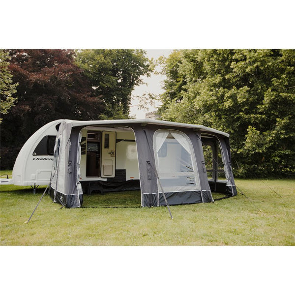 A Vango Tuscany Air 500 Elements Proshield with two open panels