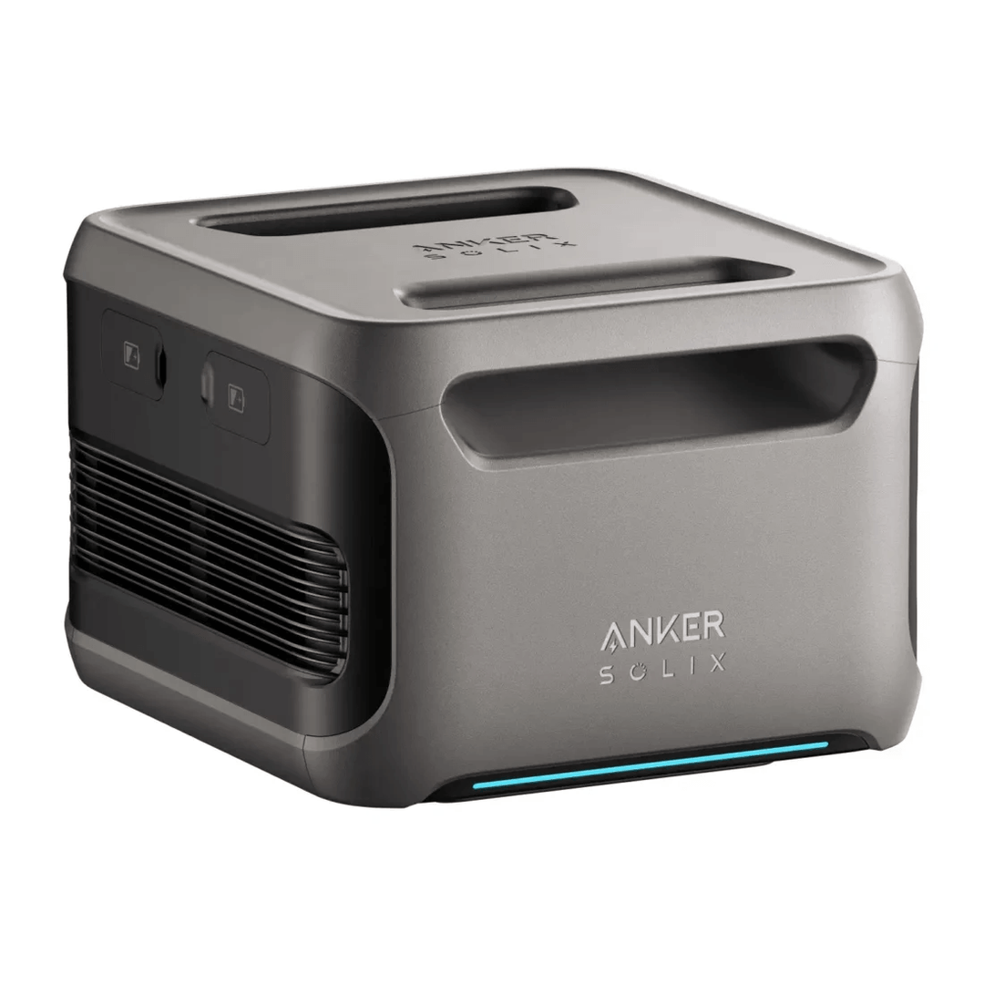 Anker Solix F3800 Portable Power Station angled front view on a white background.