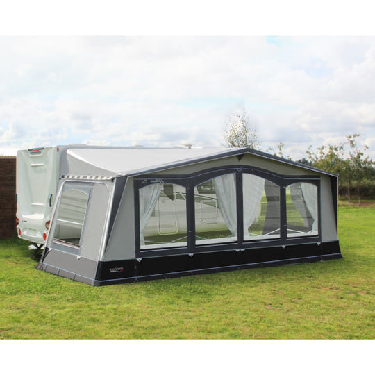 Camptech Atlantis DL full caravan awning with open front windows