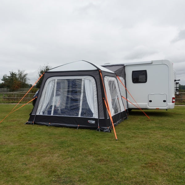 Camptech Moto Crown Elite Awning shown from front right