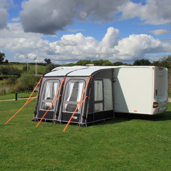 Camptech Starline Elite 260 Awning shown from front right