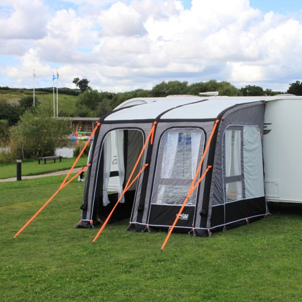 Camptech Starline Elite 300 Awning shown with an open door