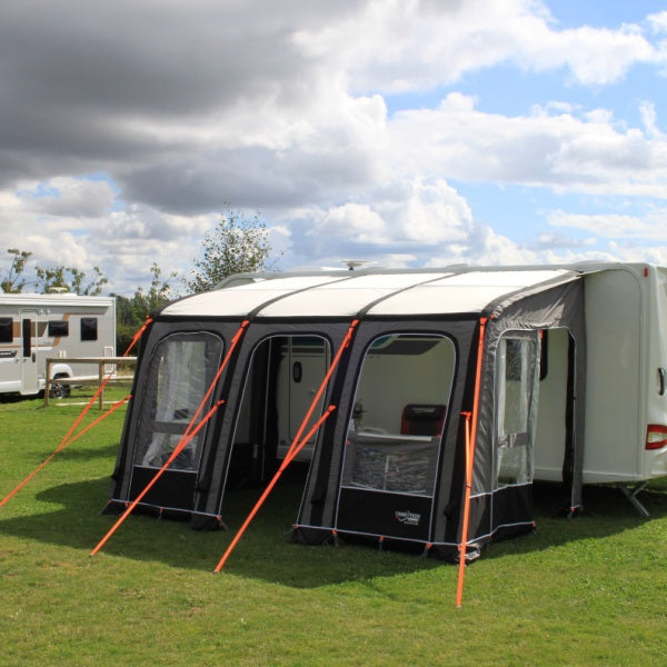 Camptech Starline Elite 390 Awning shown from front right