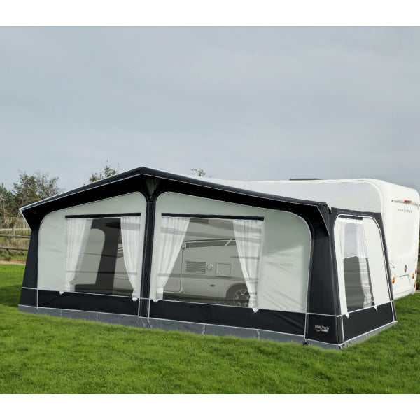 Cayman Caravan Awning shown from front right