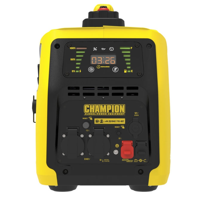 Champion 2000 Watt LPG Dual Fuel Inverter Generator Front Panel