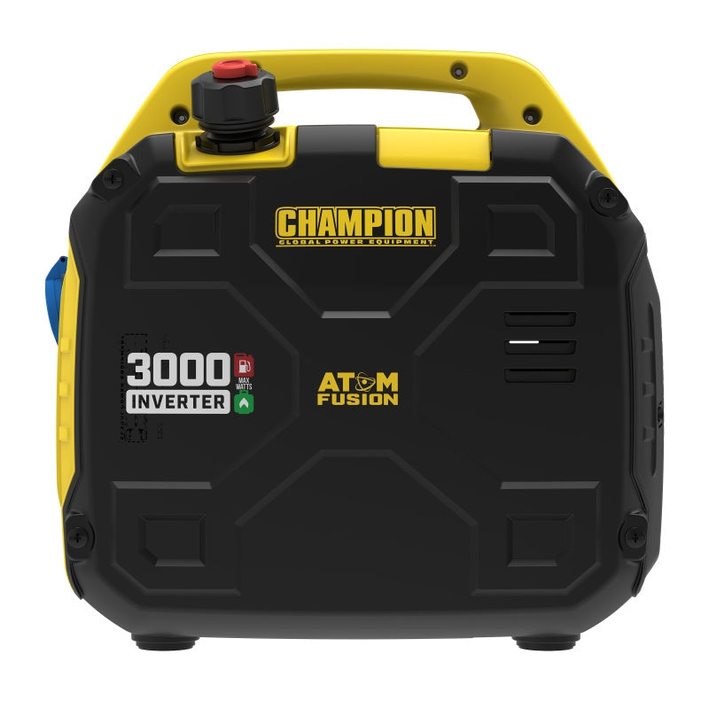 Champion 3000 Watt Atom Fusion Dual Fuel Inverter Generator Side