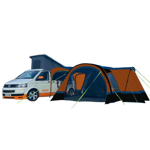 Cocoon Breeze Awning in orange on a white background