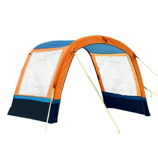 Cocoon Breeze Campervan Awning Extension in orange on a white background