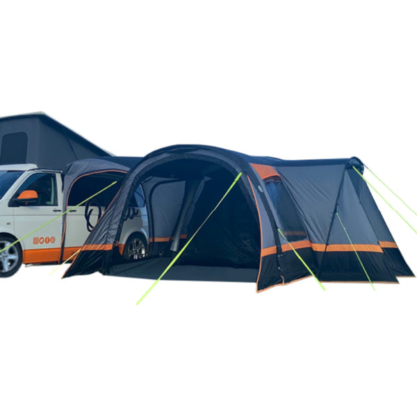 Cocoon Breeze Inflatable Campervan Awning in charcoal on a white background