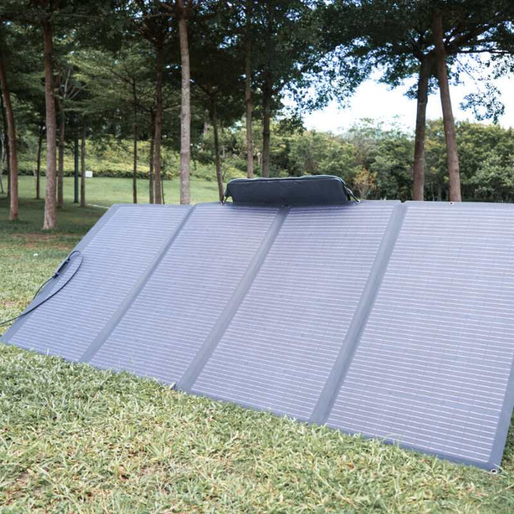 EcoFlow 400 Watt Solar Panel Outside Field