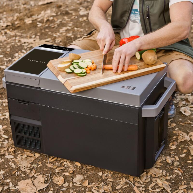 EcoFlow Glacier Chopping Vegetables