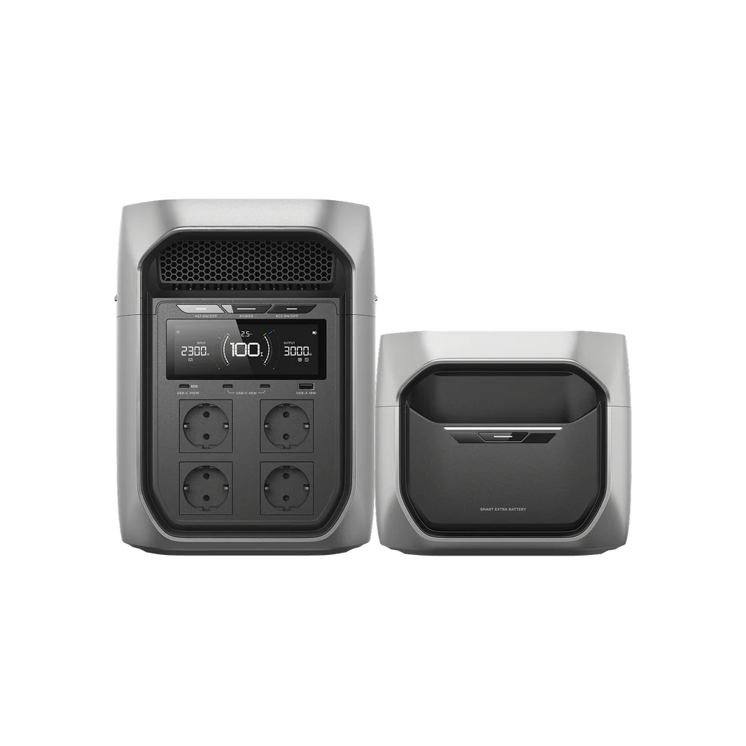EcoFlow Delta 3 Max Series portable power station front view on a transparent background.