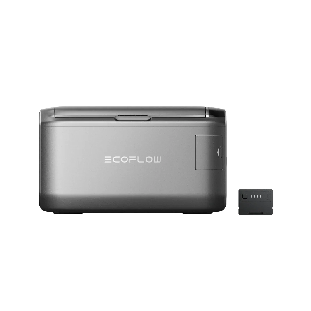 EcoFlow Glacier Classic portable fridge freezer front logo view on a transparent background.