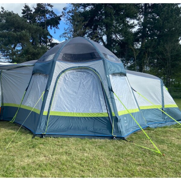 Hive Breeze Awning with a sleeping pod in a field shown from the front