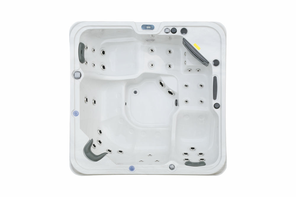 Luso Spas The Hawaii 2 Hot Tub clean top view showing internal layout and seating on a white background.