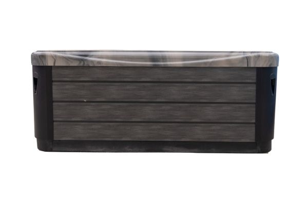 Luso Spas The Platinum 10 Hot Tub side panel view in grey on a white background.