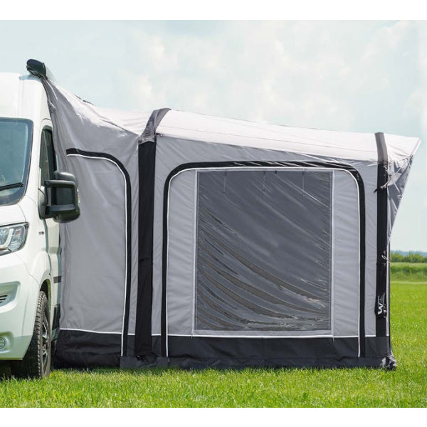 Neptune 400 Air Awning shown from side connected to motorhome