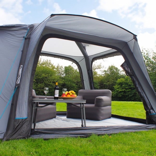 Outdoor Revolution Awning Cayman shown close up with open panels