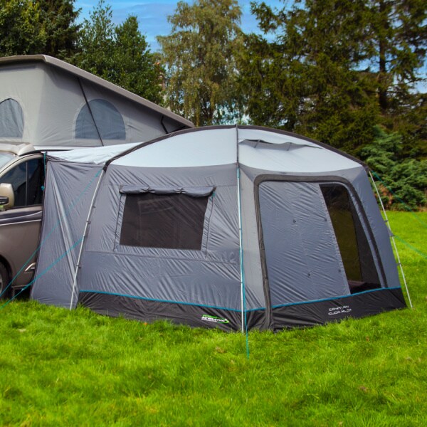 Outdoor Revolution Cayman Cuda XL FG Driveaway Awning shown from front left