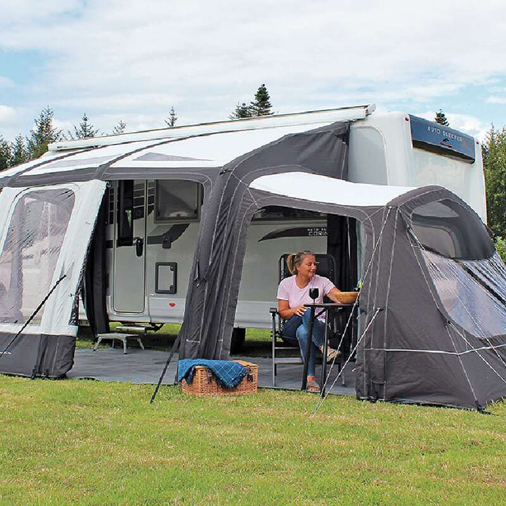 An Outdoor Revolution Eclipse Pro 380 Porch Awning Annex