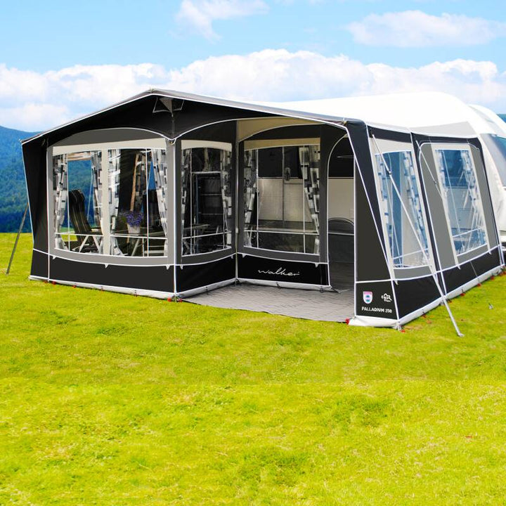 A Palladium 350 Caravan Awning in a field
