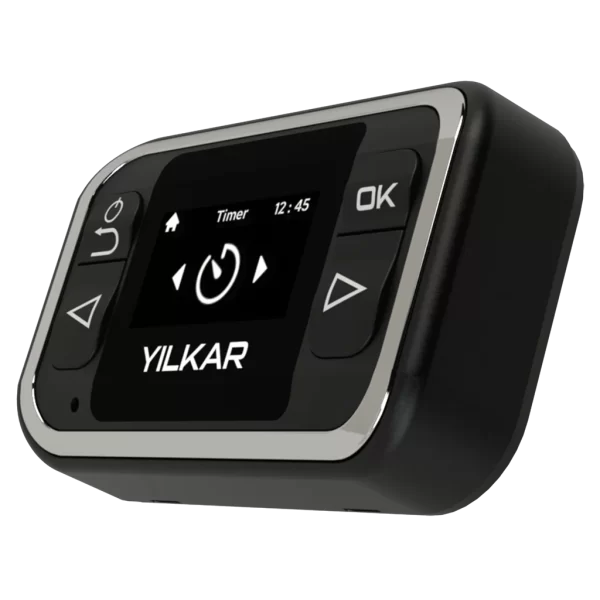Yilkar YH2 Air Heater Kit digital controller angled view with display screen and control buttons on a transparent background.