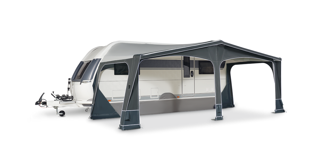 A Starcamp Valor Air Awning shown with panels removed on a white background