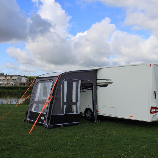 Starline Elite 200 Awning shown from right with an open door