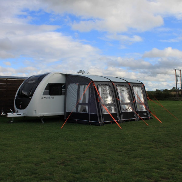 Starline Elite 390 Air Awning shown from front left