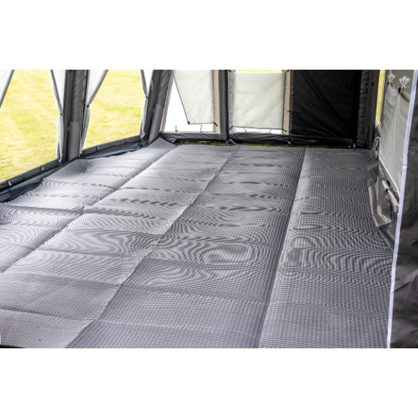 Sunncamp Inceptor Air Awning interior flooring detail showing grey textured cushioned surface material