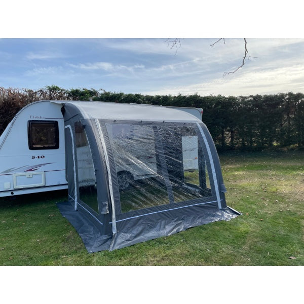 Front facing view of Sunncamp Ultima 260 Air Awning showing full width