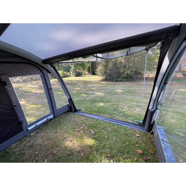  Interior window configuration of Sunncamp Ultima Pro Air 260 showing panoramic views