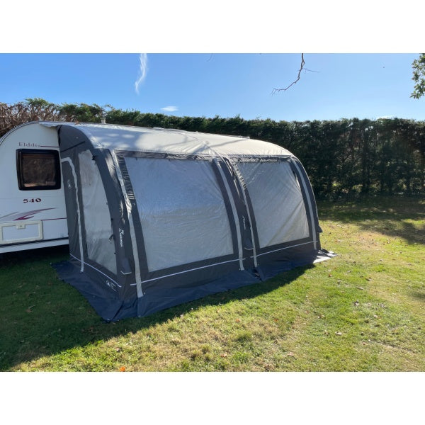 A Sunncamp Ultima Pro Air 390 with closed panels