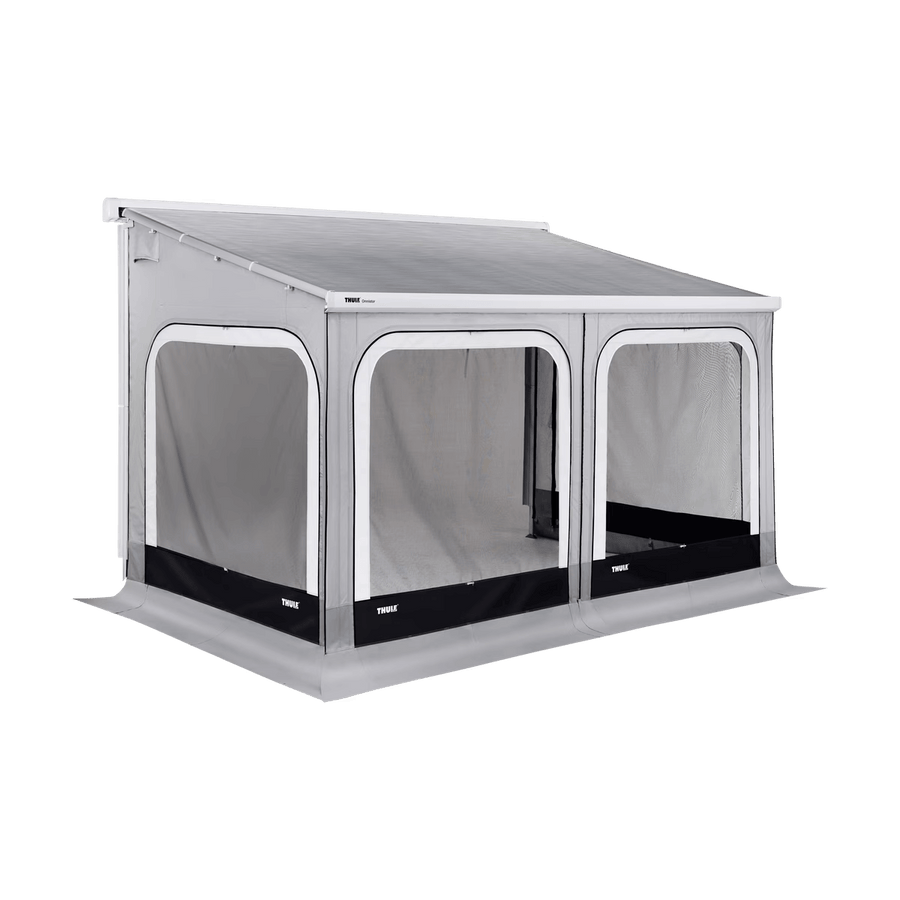 Thule awning room with mosquito net panels on a transparent background.