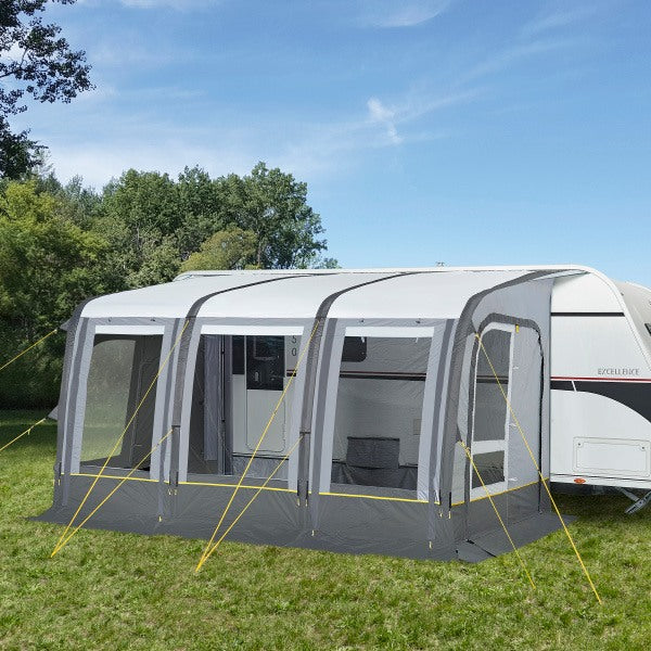 Trigano Aruba Air Awning 390 in a field