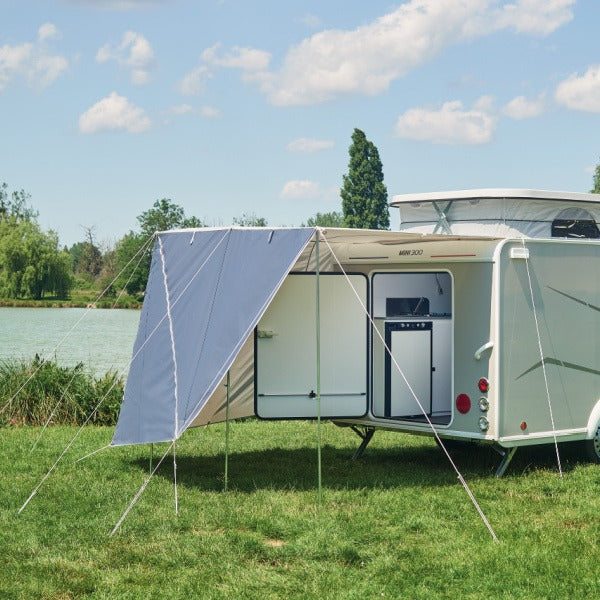 Trigano Mini Silver with an open door