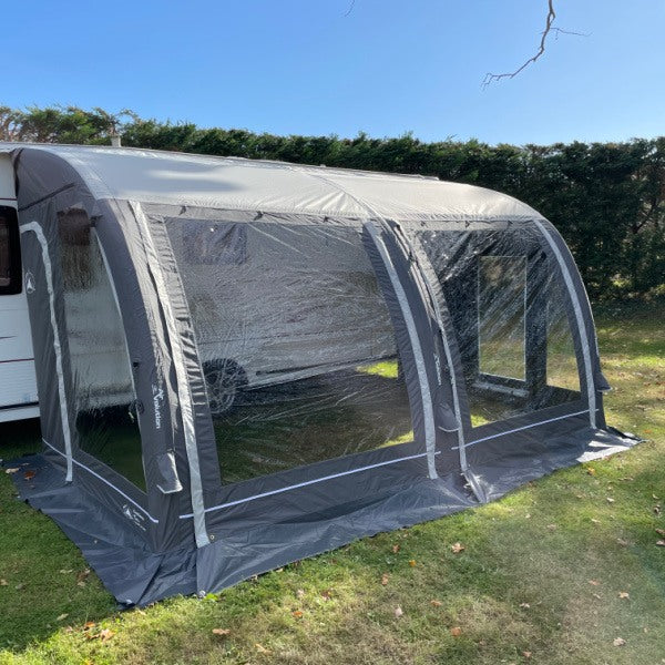 An Ultimate Pro Air 390 Awning shown from the front