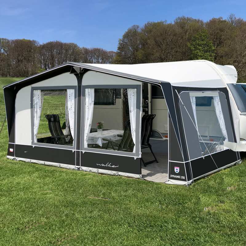 Walker Dynamic 250 Caravan awning shown from the front