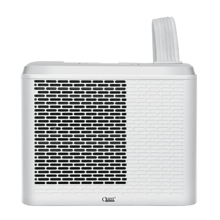 Rear panel of Quest Leisure Ice Chill Air Conditioning Unit showing air vent outlet and rear ventilation grille on a white background.
