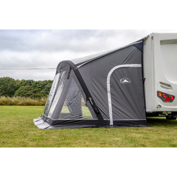 Close-up detail of support beam connection point in grey Sunncamp Swift Air Extreme 390 awning